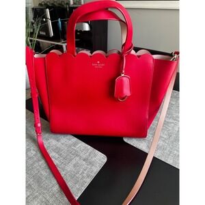 Kate Spade Red Scallop  Purse